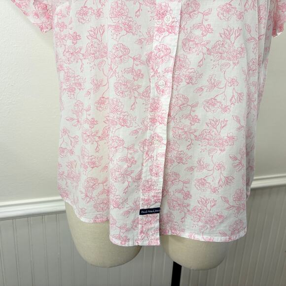 Duck Head Size 1X Top Vintage Floral Cotton Button Up Cottage Country Western - Picture 10 of 14